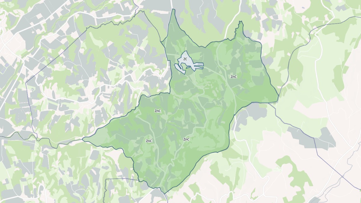 Aperçu cartographique de Tersanne, centré sur la commune