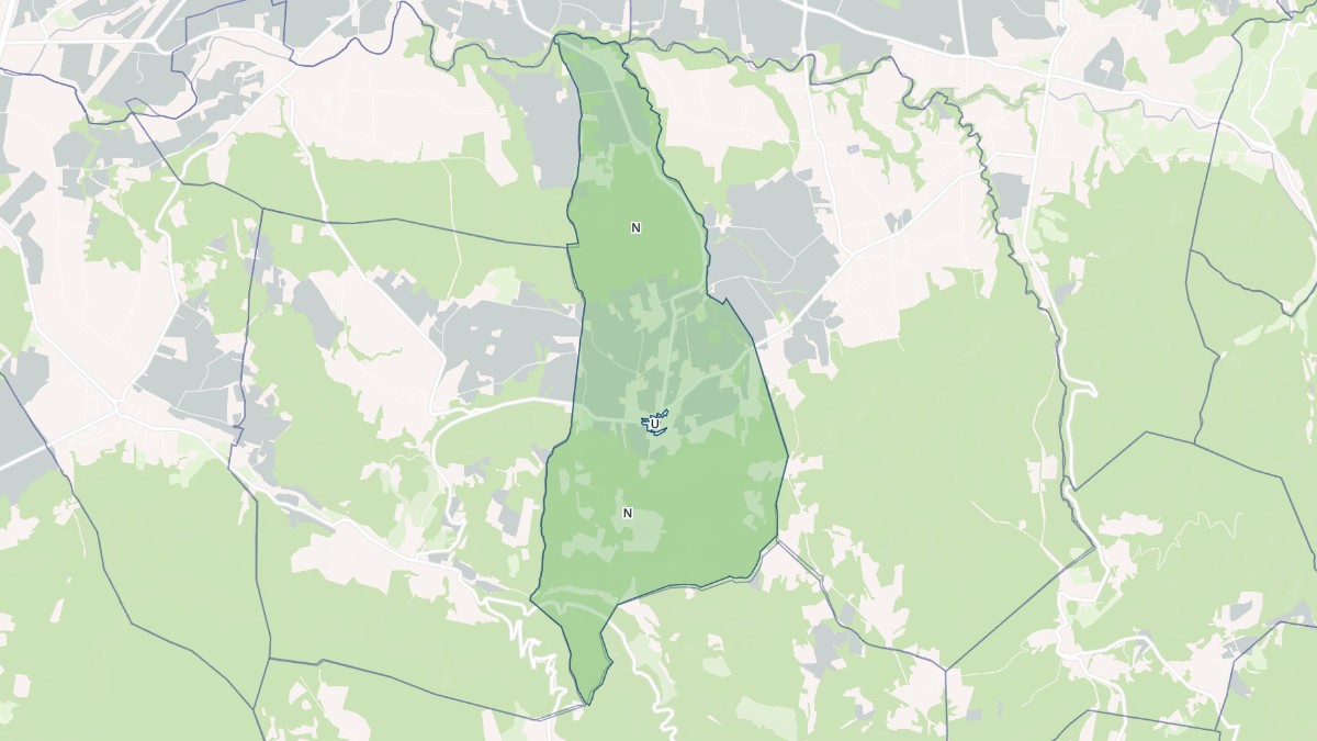 Aperçu cartographique de La Touche, centré sur la commune