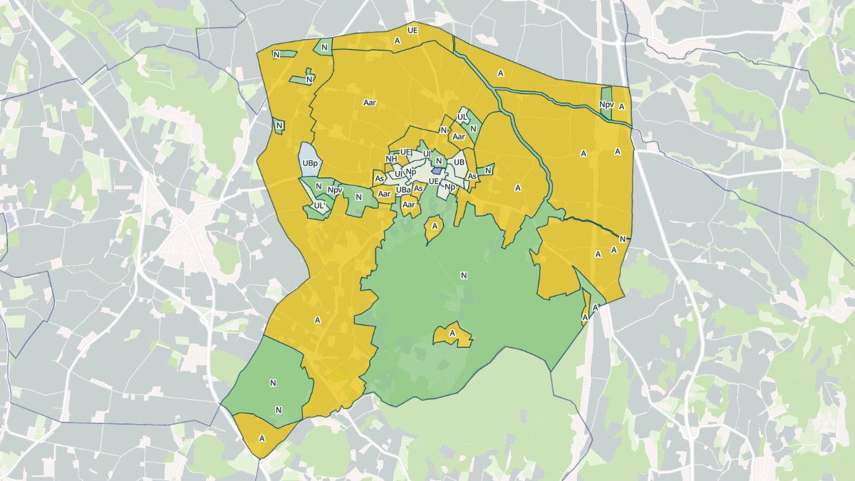 Aperçu cartographique de Upie, centré sur la commune