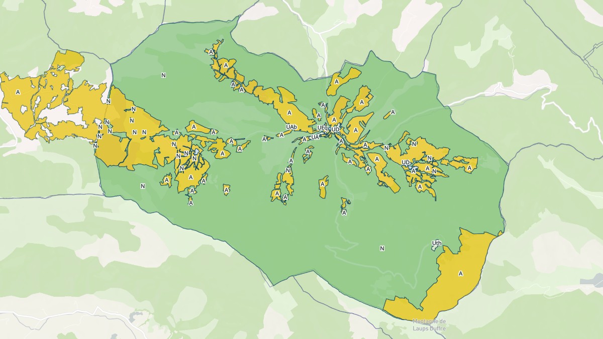Aperçu cartographique de Valdrôme, centré sur la commune