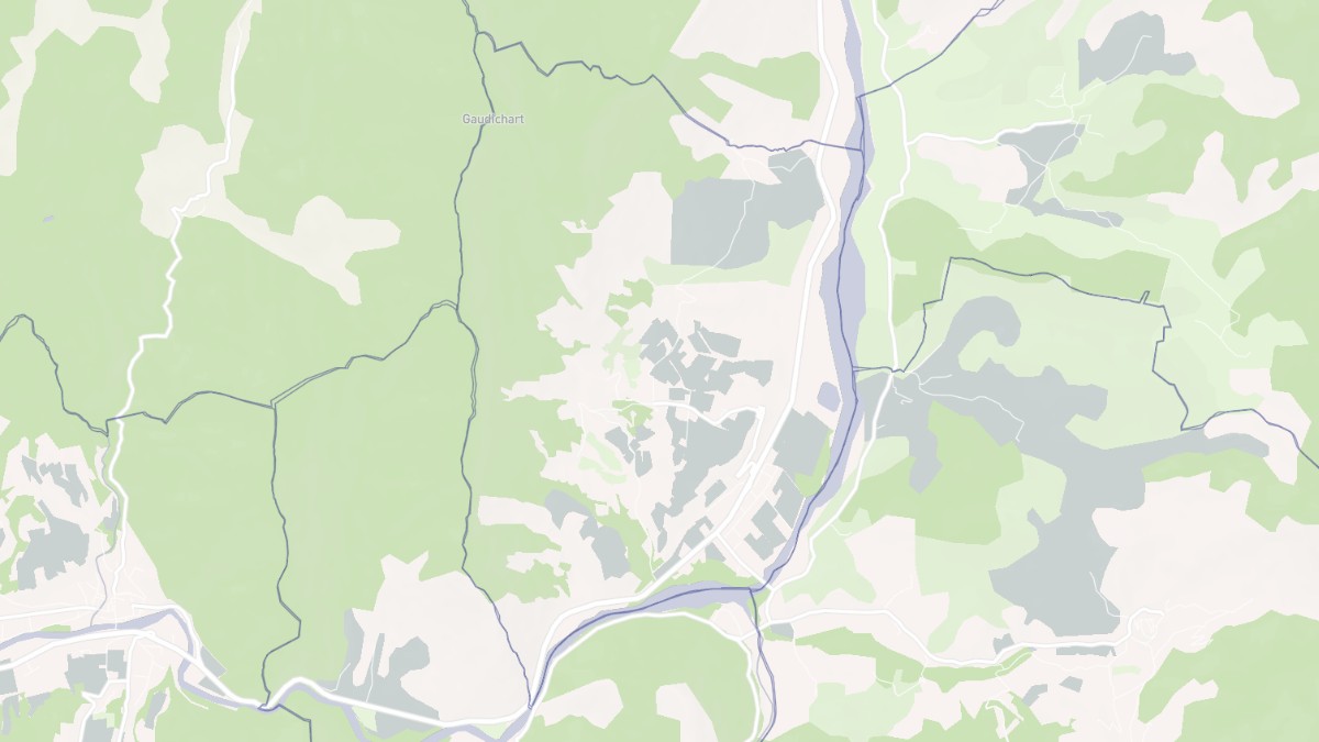 Aperçu cartographique de Vercheny, centré sur la commune