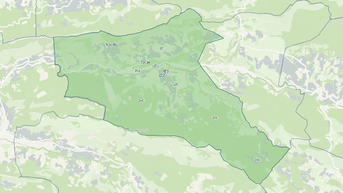 Aperçu cartographique de Vercoiran, centré sur la commune