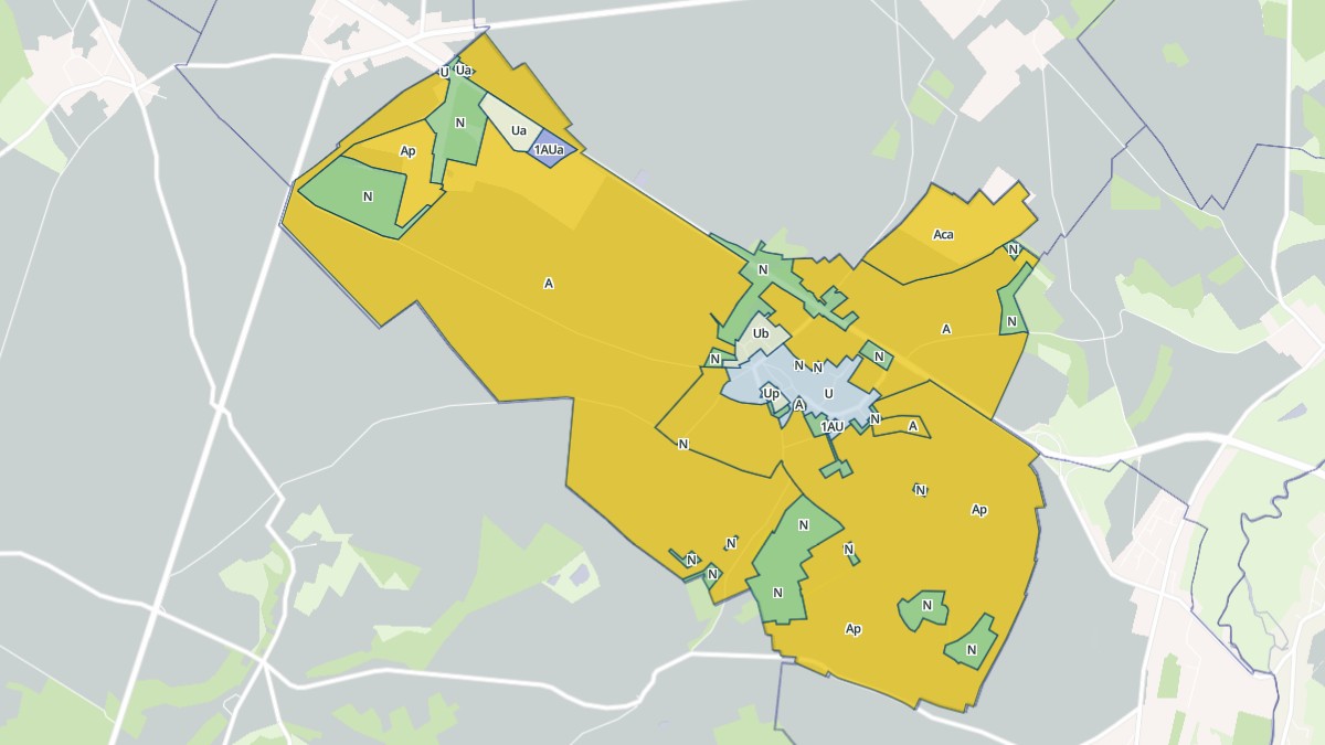 Aperçu cartographique de Authevernes, centré sur la commune