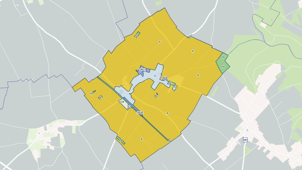 Aperçu cartographique de Bacquepuis, centré sur la commune