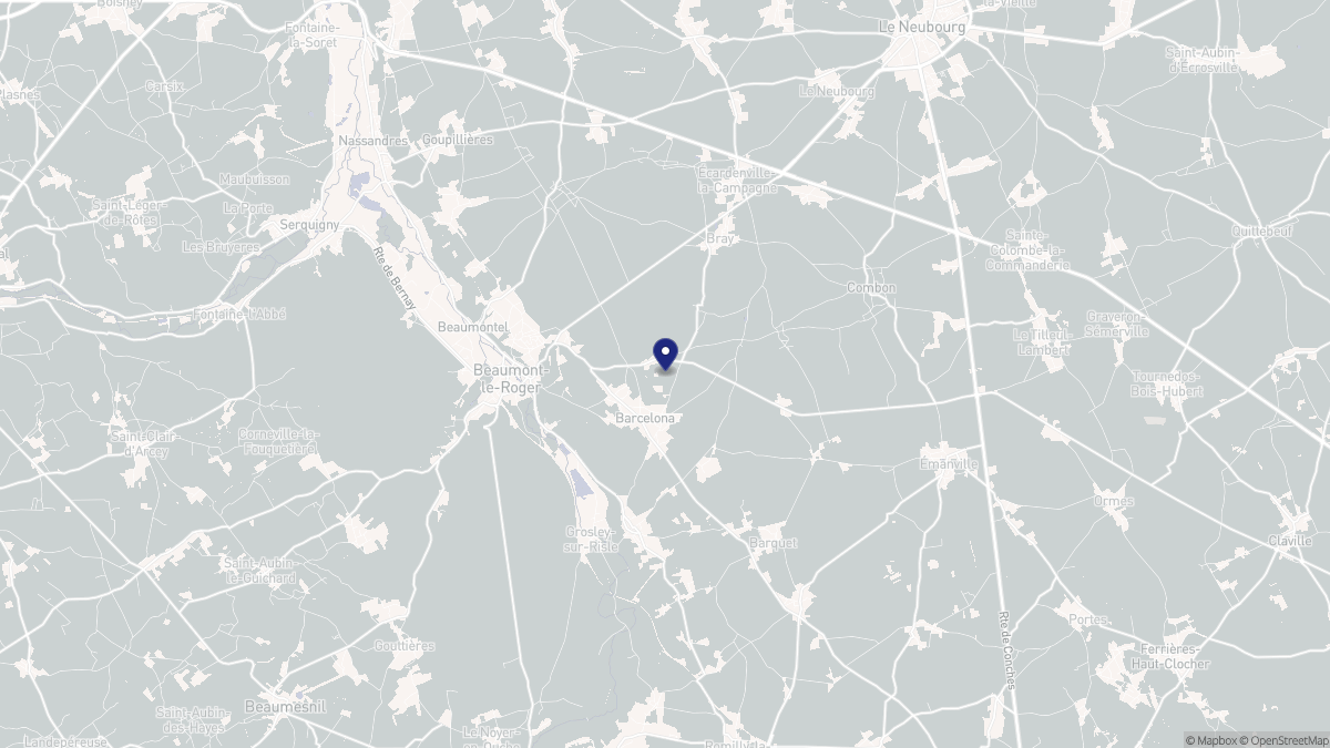 Aperçu cartographique de Barc, centré sur la commune