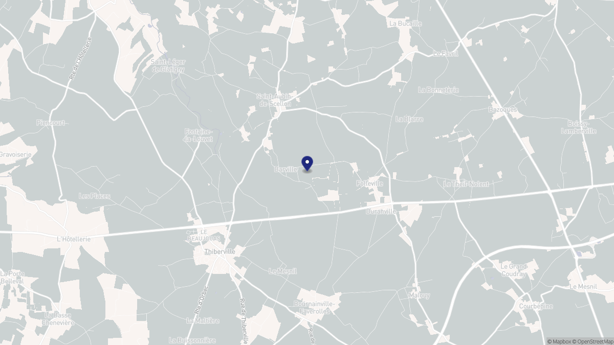 Aperçu cartographique de Barville, centré sur la commune