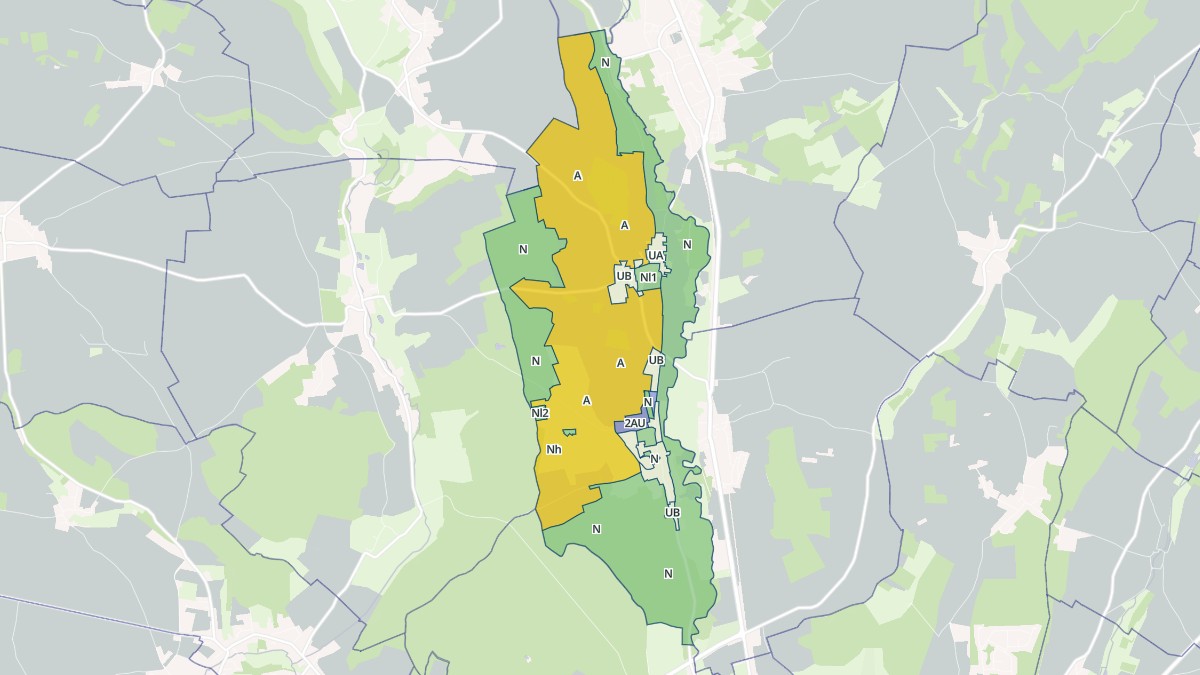 Aperçu cartographique de Bazincourt-sur-Epte, centré sur la commune