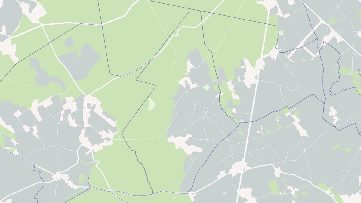 Aperçu cartographique de Beaubray, centré sur la commune