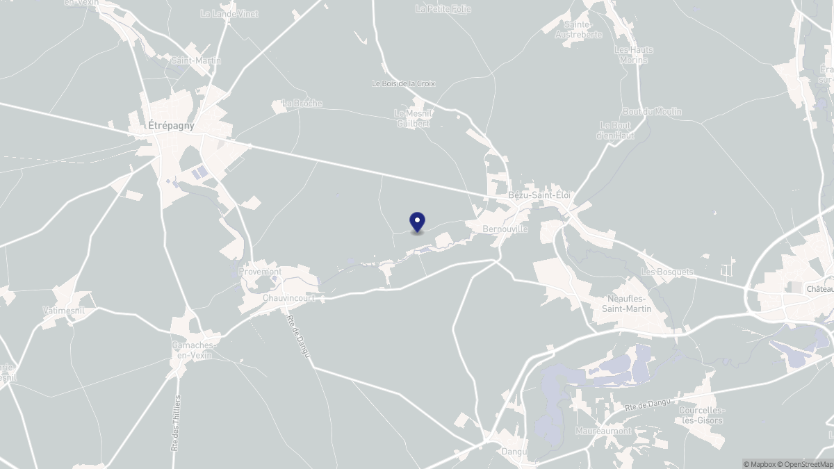 Aperçu cartographique de Bernouville, centré sur la commune