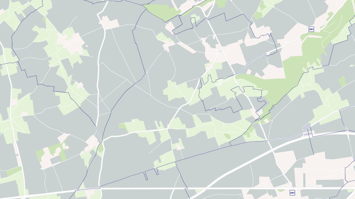 Aperçu cartographique de Berthouville, centré sur la commune
