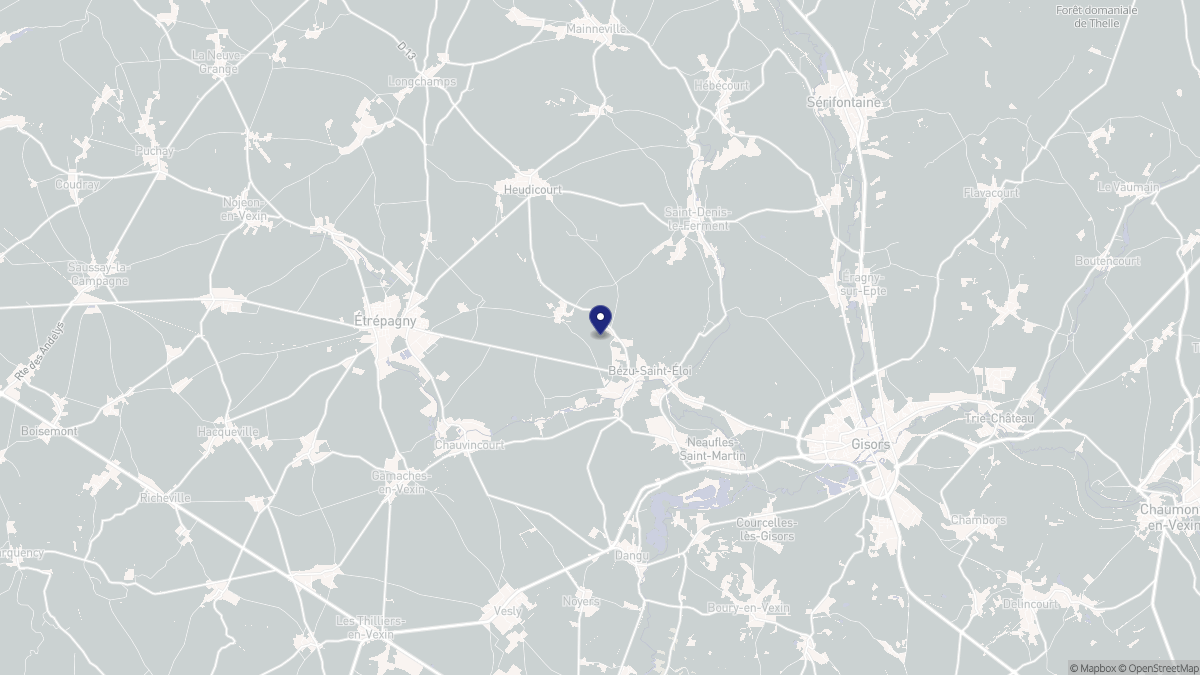 Aperçu cartographique de Bézu-Saint-Éloi, centré sur la commune