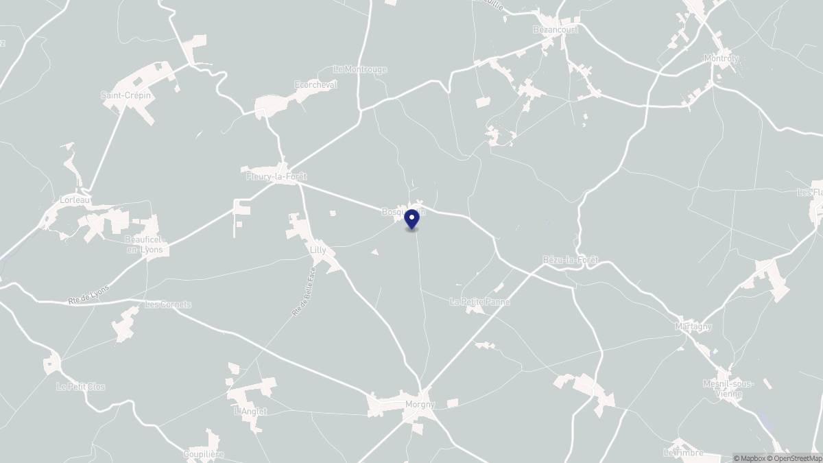 Aperçu cartographique de Bosquentin, centré sur la commune