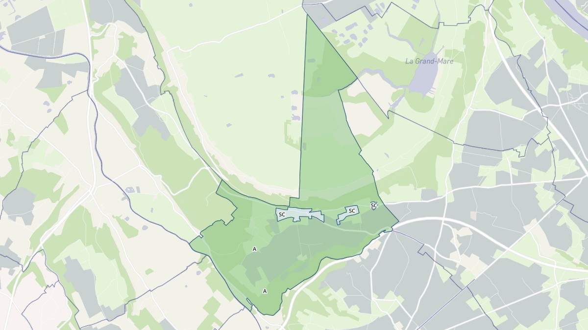 Aperçu cartographique de Bouquelon, centré sur la commune