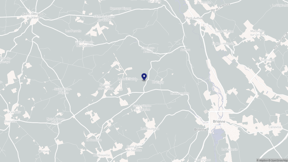Aperçu cartographique de Brétigny, centré sur la commune