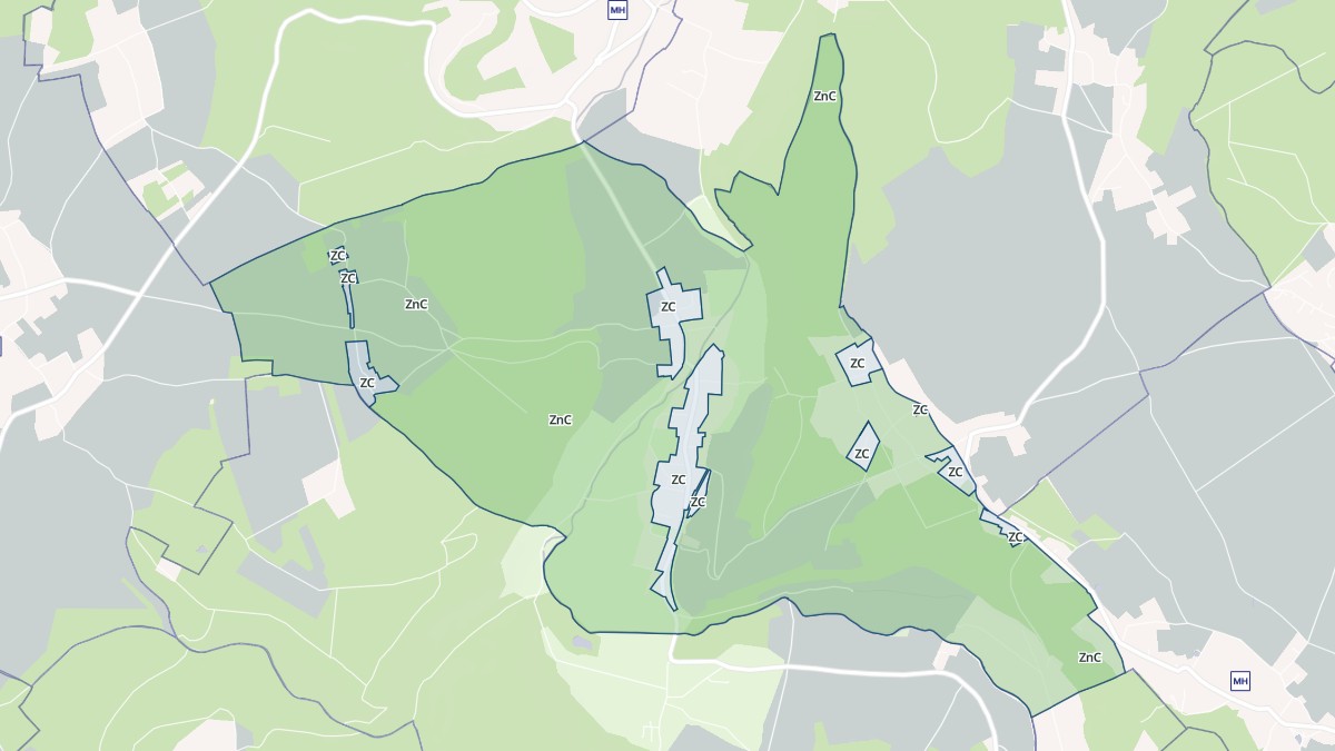 Aperçu cartographique de Brosville, centré sur la commune