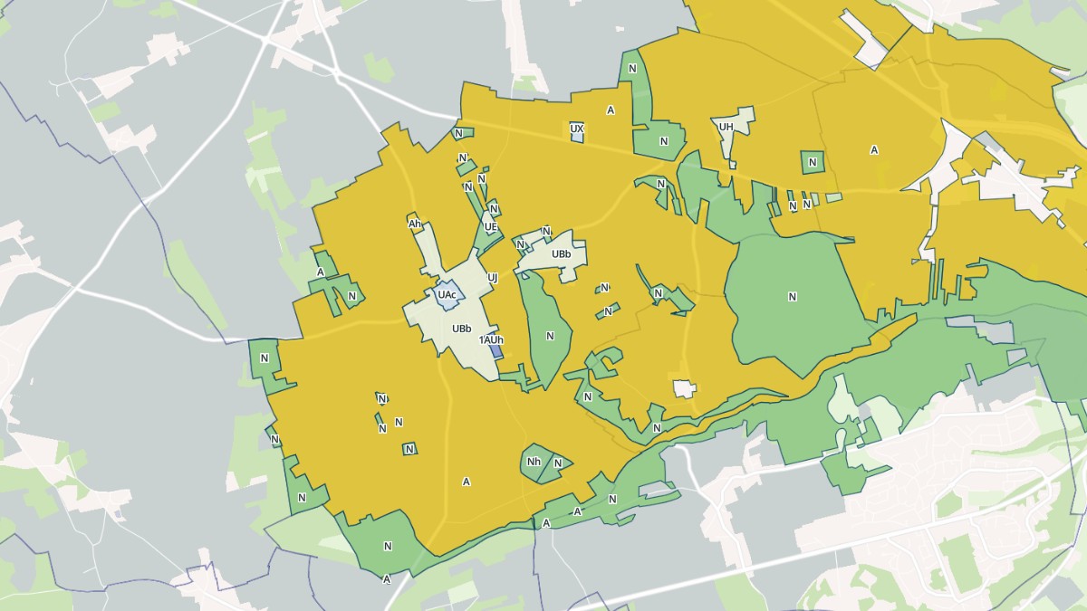 Aperçu cartographique de Caugé, centré sur la commune