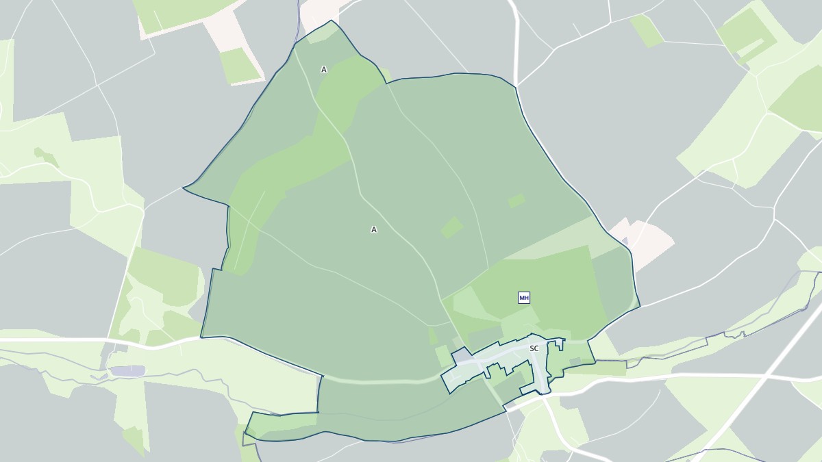 Aperçu cartographique de Chennebrun, centré sur la commune