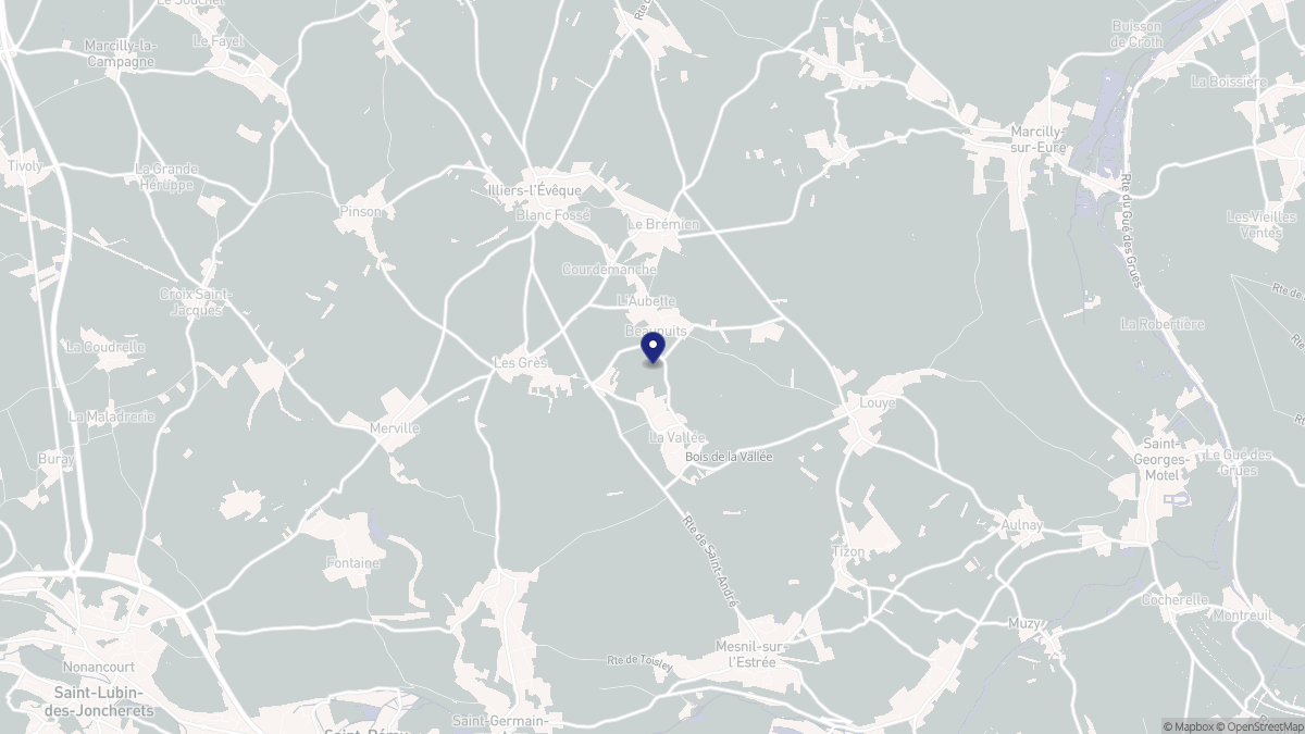 Aperçu cartographique de Courdemanche, centré sur la commune