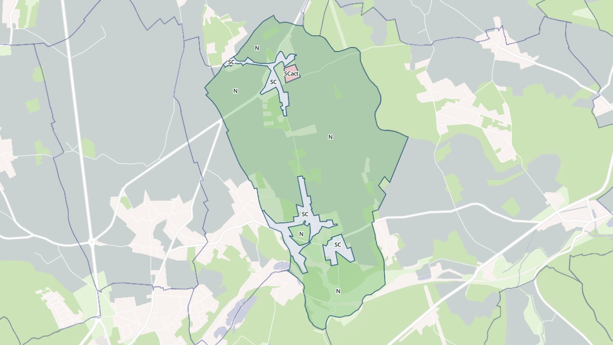 Aperçu cartographique de La Croisille, centré sur la commune