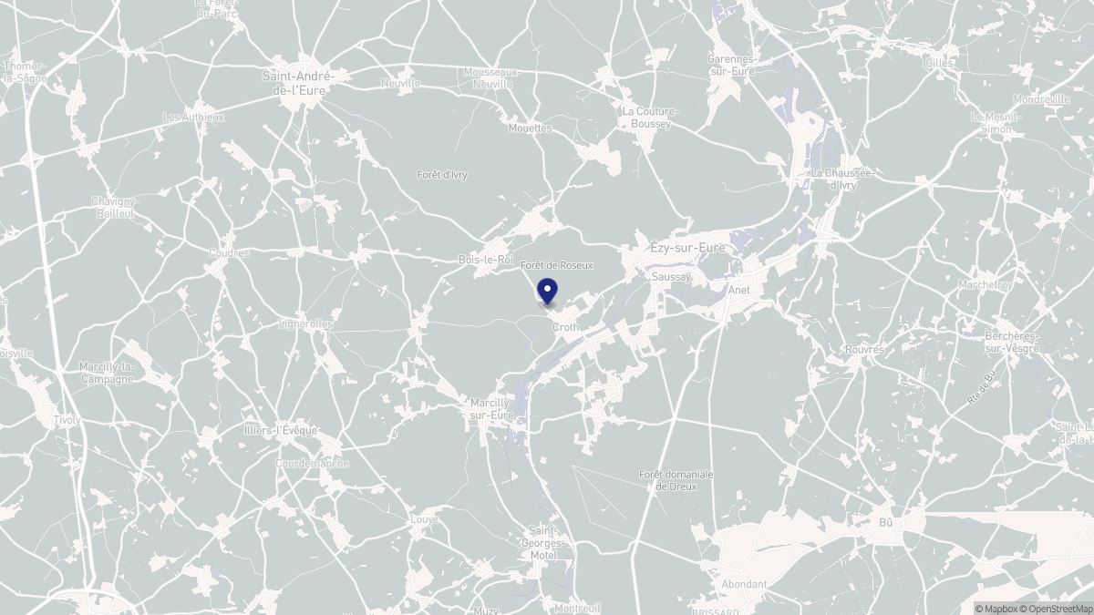 Aperçu cartographique de Croth, centré sur la commune