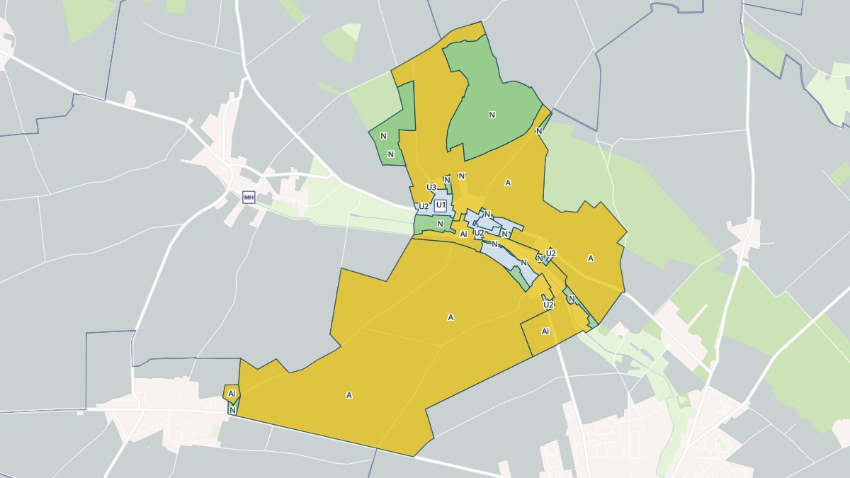Aperçu cartographique de Doudeauville-en-Vexin, centré sur la commune
