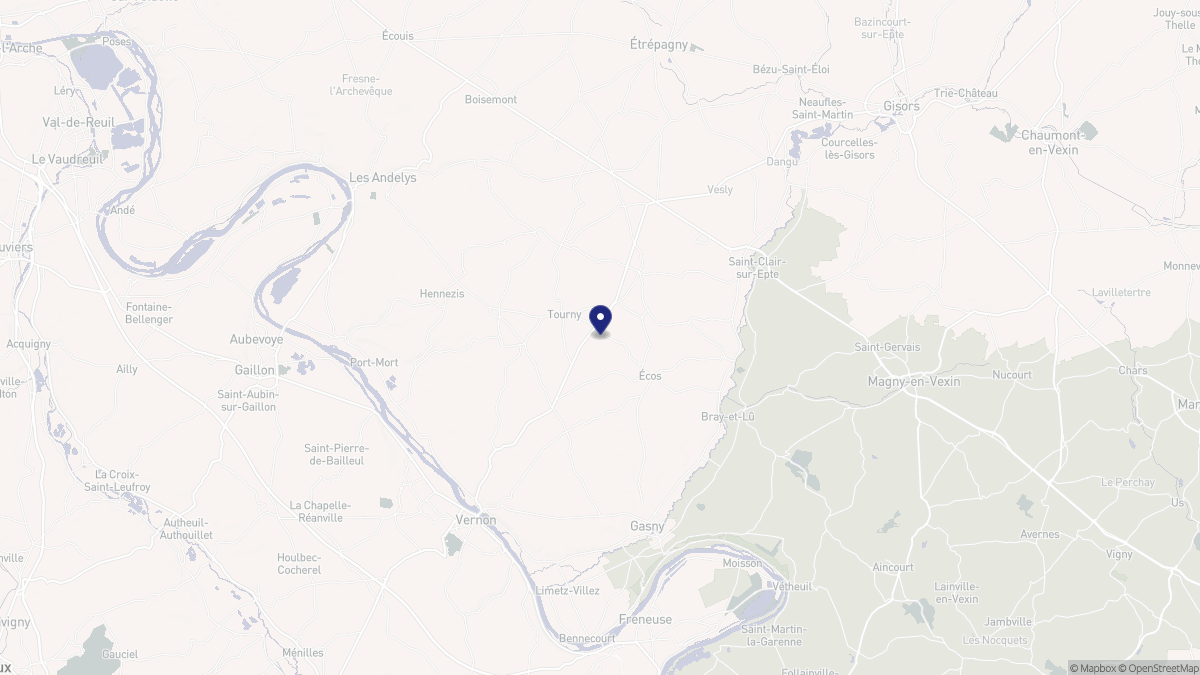 Aperçu cartographique de Vexin-sur-Epte, centré sur la commune