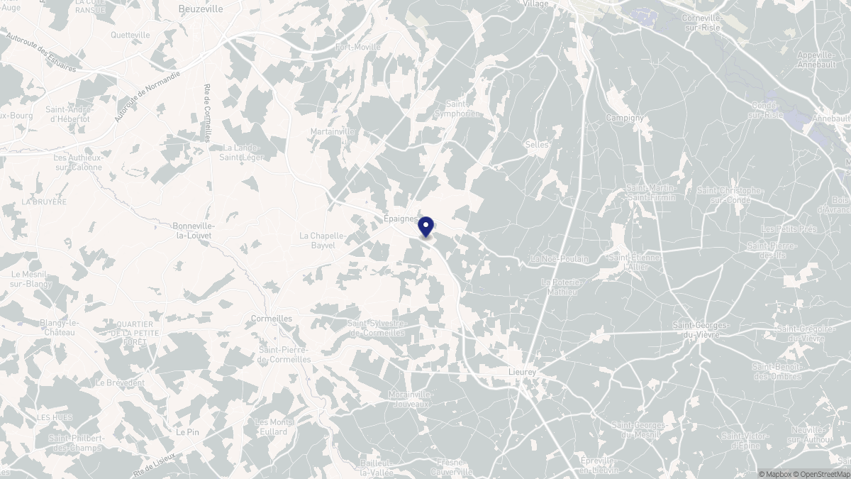 Aperçu cartographique de Épaignes, centré sur la commune