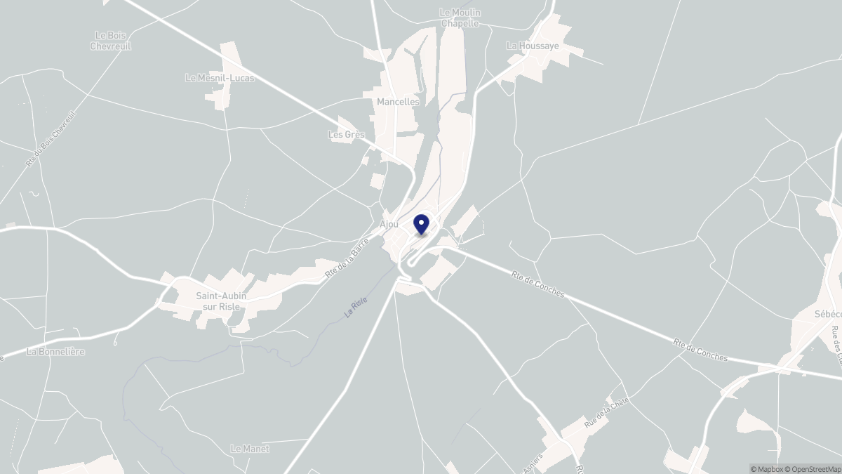 Aperçu cartographique de La Ferrière-sur-Risle, centré sur la commune