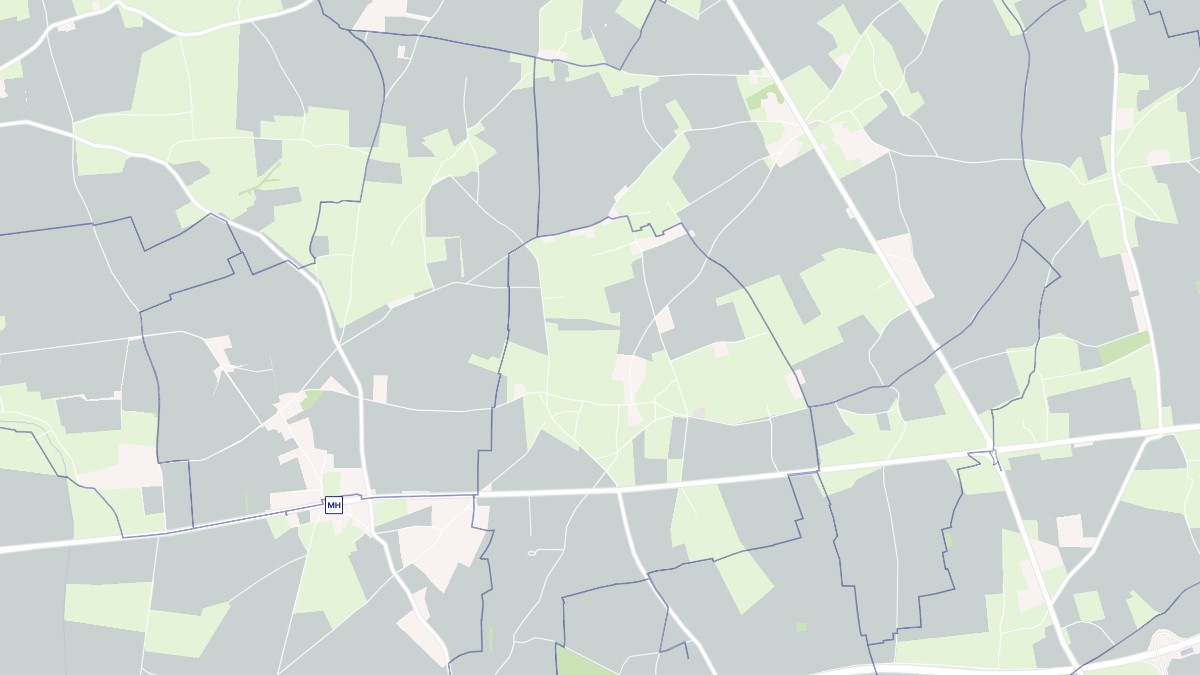 Aperçu cartographique de Folleville, centré sur la commune