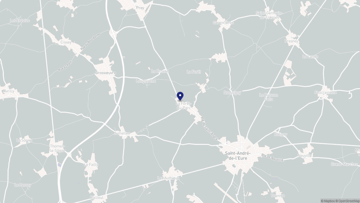 Aperçu cartographique de La Forêt-du-Parc, centré sur la commune