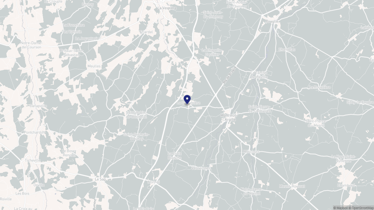 Aperçu cartographique de La Goulafrière, centré sur la commune