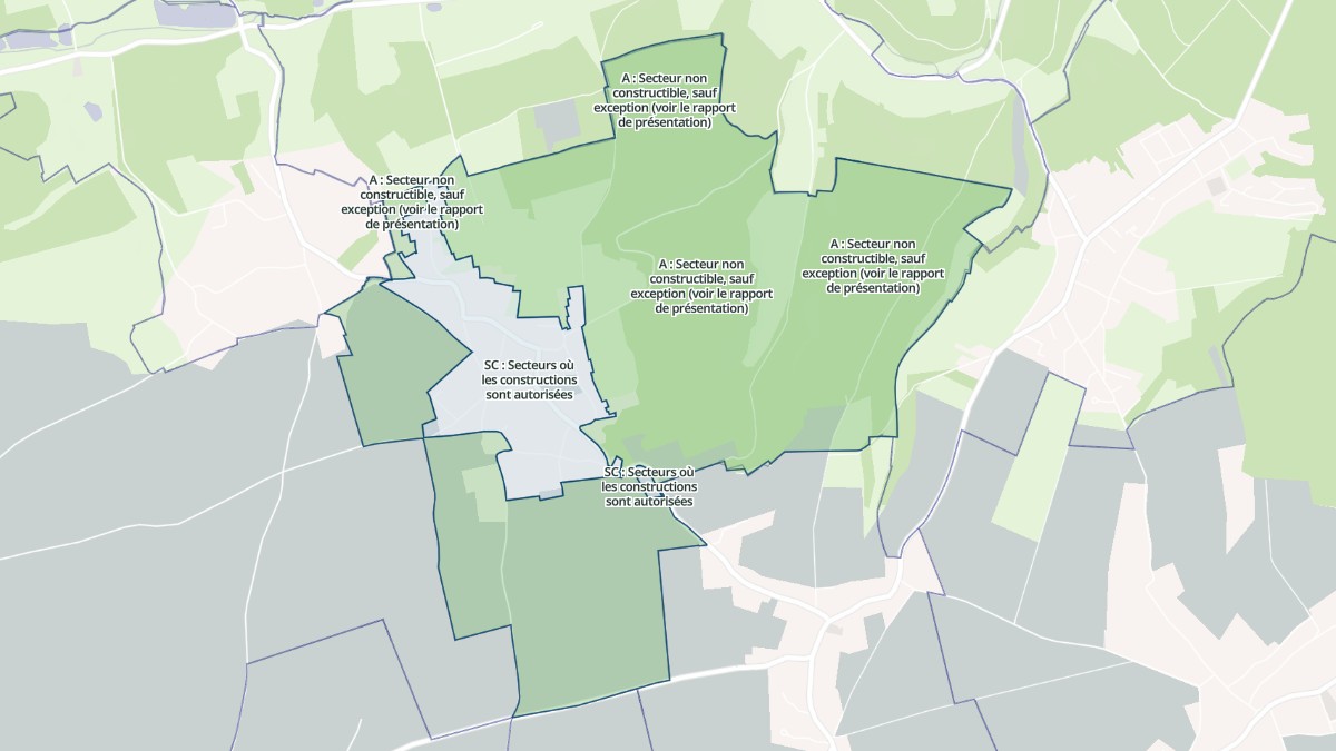 Aperçu cartographique de La Harengère, centré sur la commune