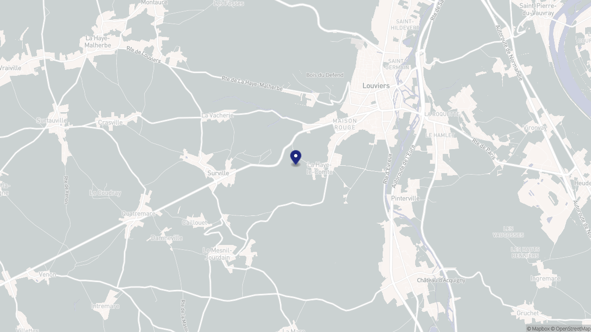 Aperçu cartographique de La Haye-le-Comte, centré sur la commune