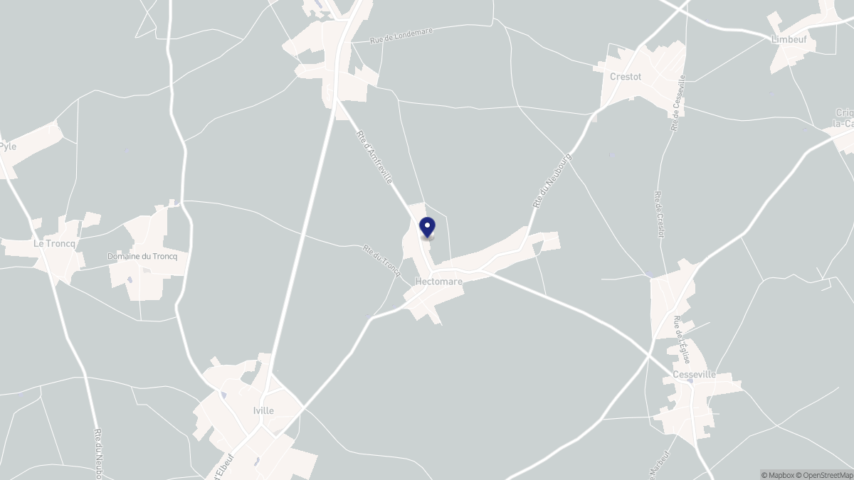 Aperçu cartographique de Hectomare, centré sur la commune