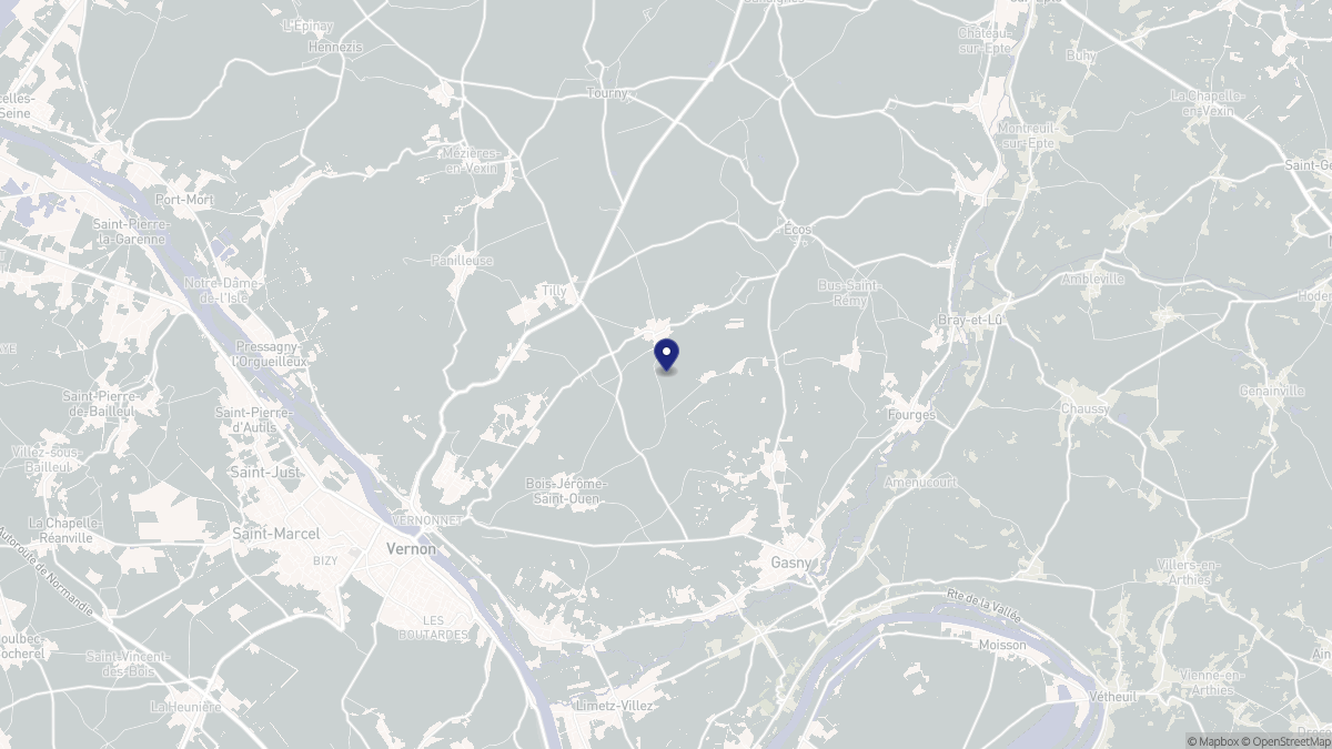 Aperçu cartographique de Heubécourt-Haricourt, centré sur la commune