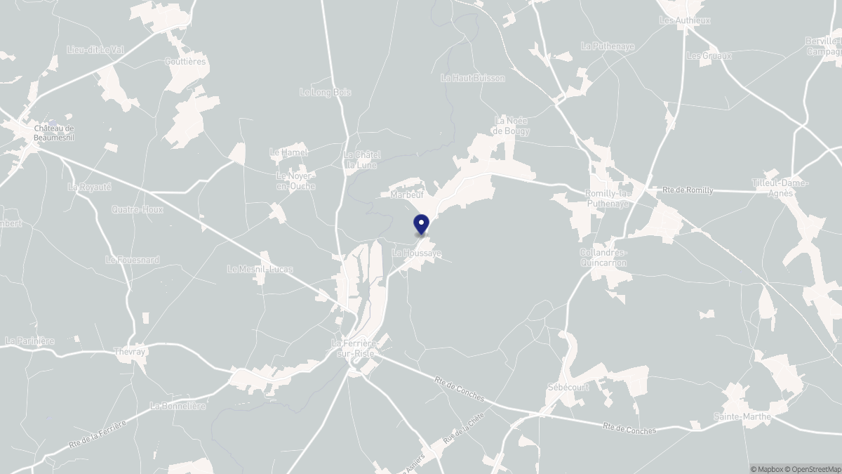 Aperçu cartographique de La Houssaye, centré sur la commune