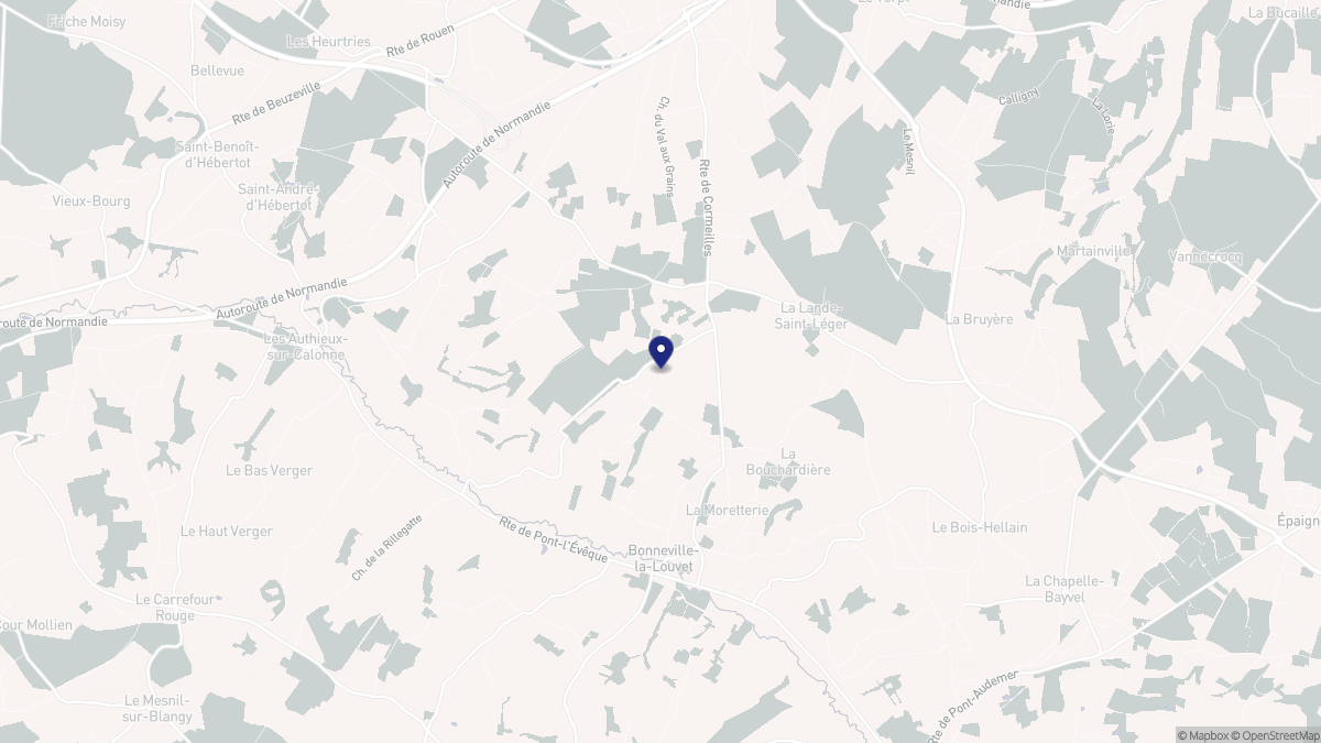 Aperçu cartographique de La Lande-Saint-Léger, centré sur la commune