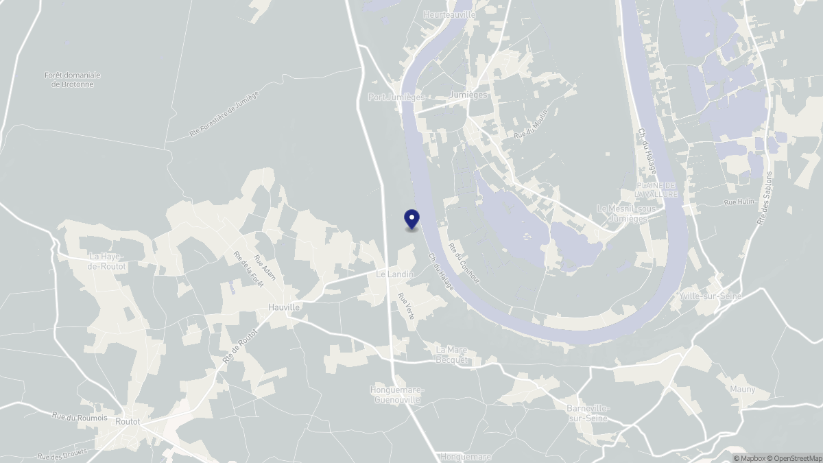 Aperçu cartographique de Le Landin, centré sur la commune