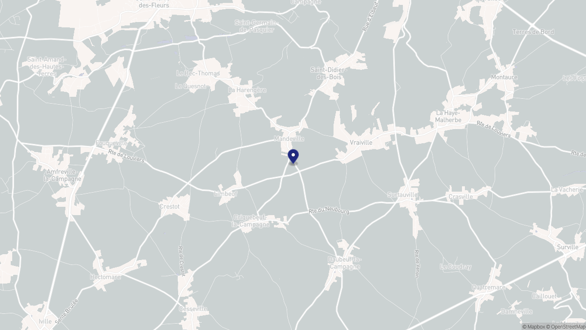 Aperçu cartographique de Mandeville, centré sur la commune