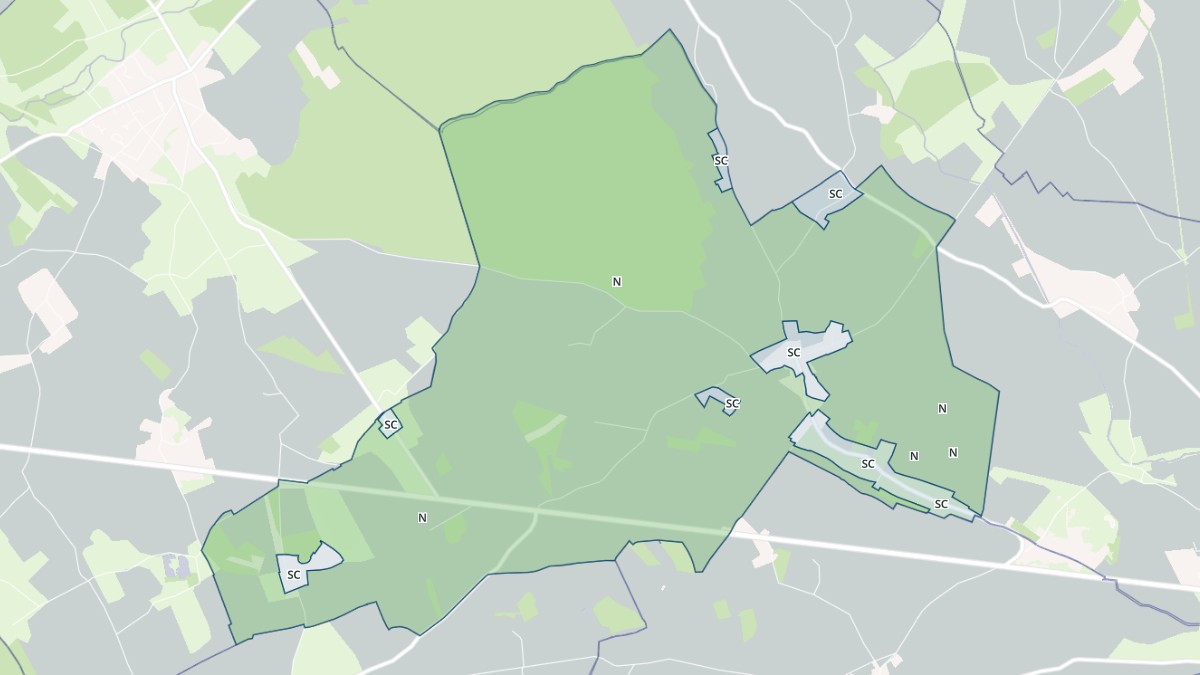 Aperçu cartographique de Mandres, centré sur la commune