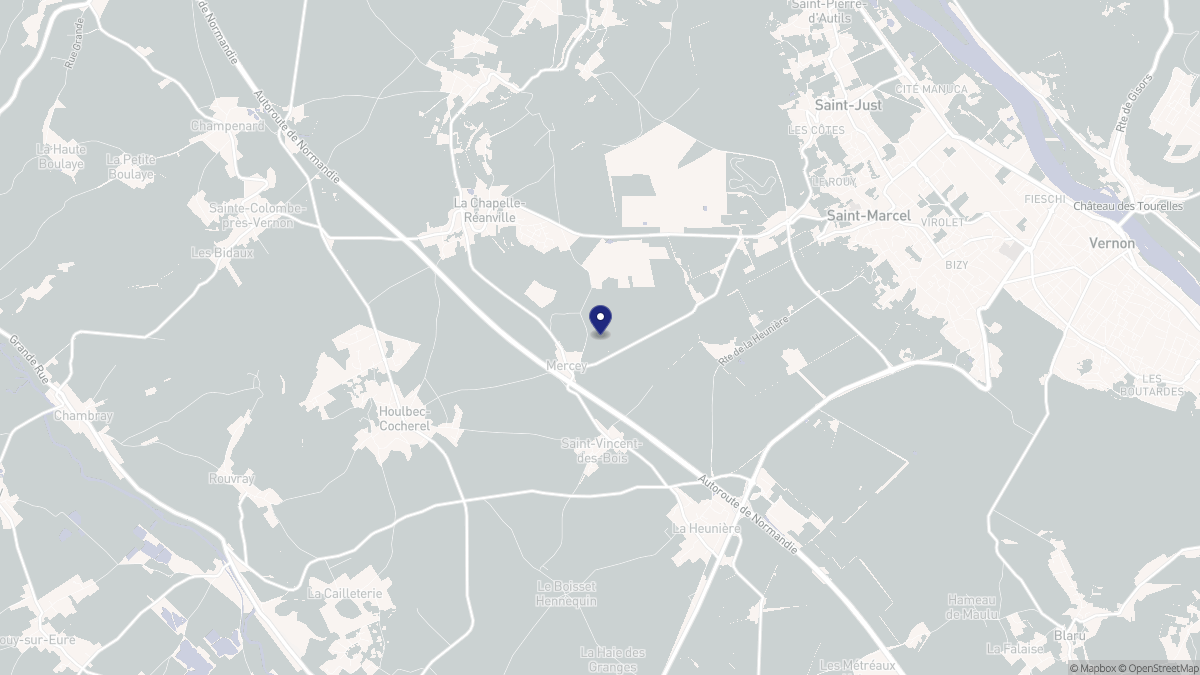 Aperçu cartographique de Mercey, centré sur la commune