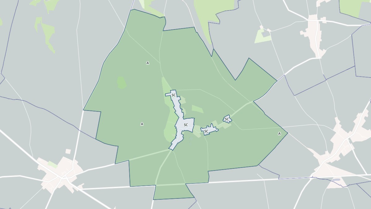 Aperçu cartographique de Mesnil-Verclives, centré sur la commune