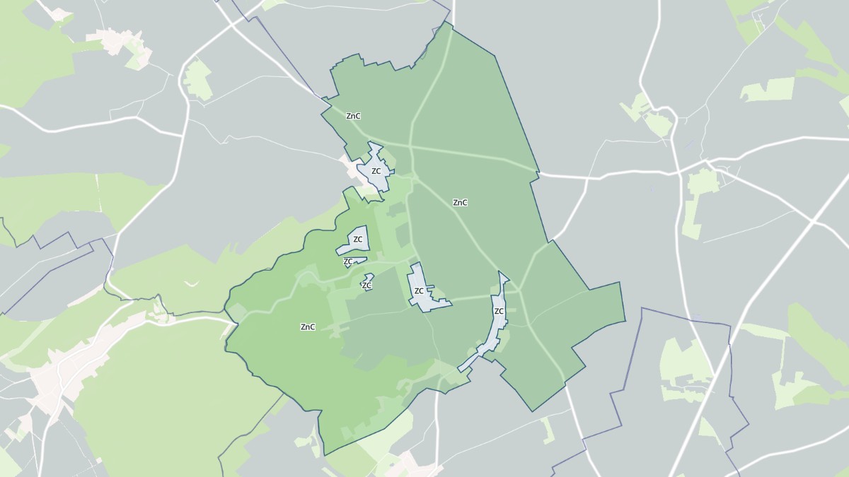 Aperçu cartographique de Mézières-en-Vexin, centré sur la commune