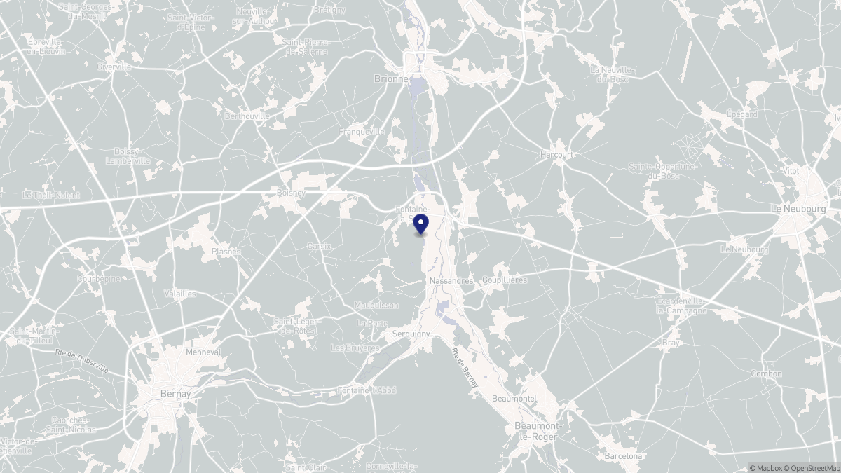 Aperçu cartographique de Nassandres sur Risle, centré sur la commune