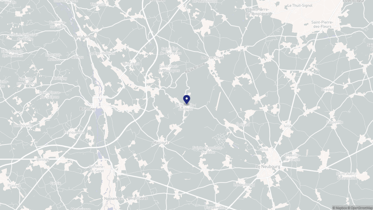 Aperçu cartographique de La Neuville-du-Bosc, centré sur la commune