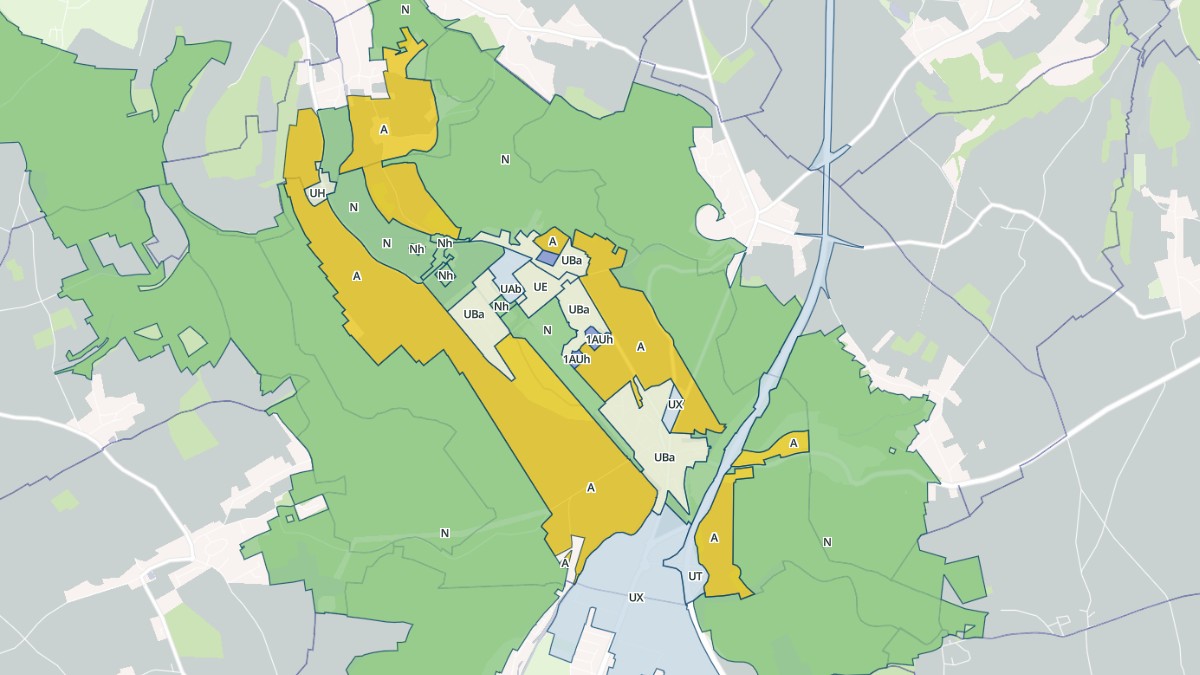 Aperçu cartographique de Normanville, centré sur la commune