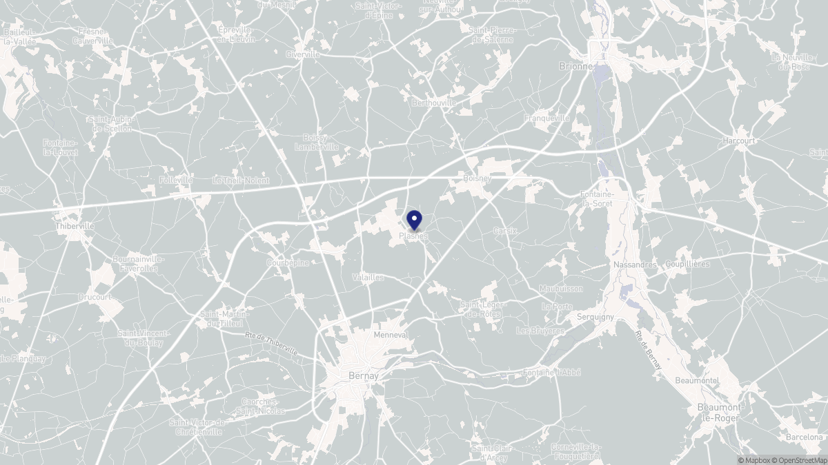 Aperçu cartographique de Plasnes, centré sur la commune