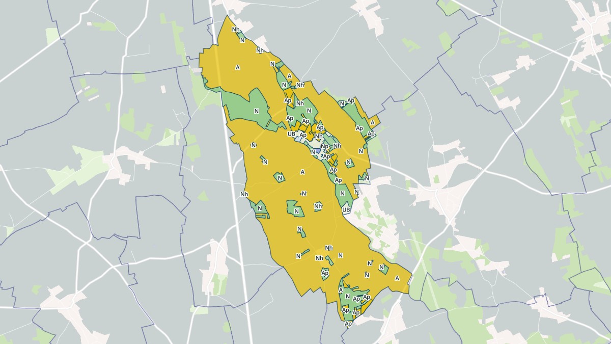 Aperçu cartographique de Portes, centré sur la commune