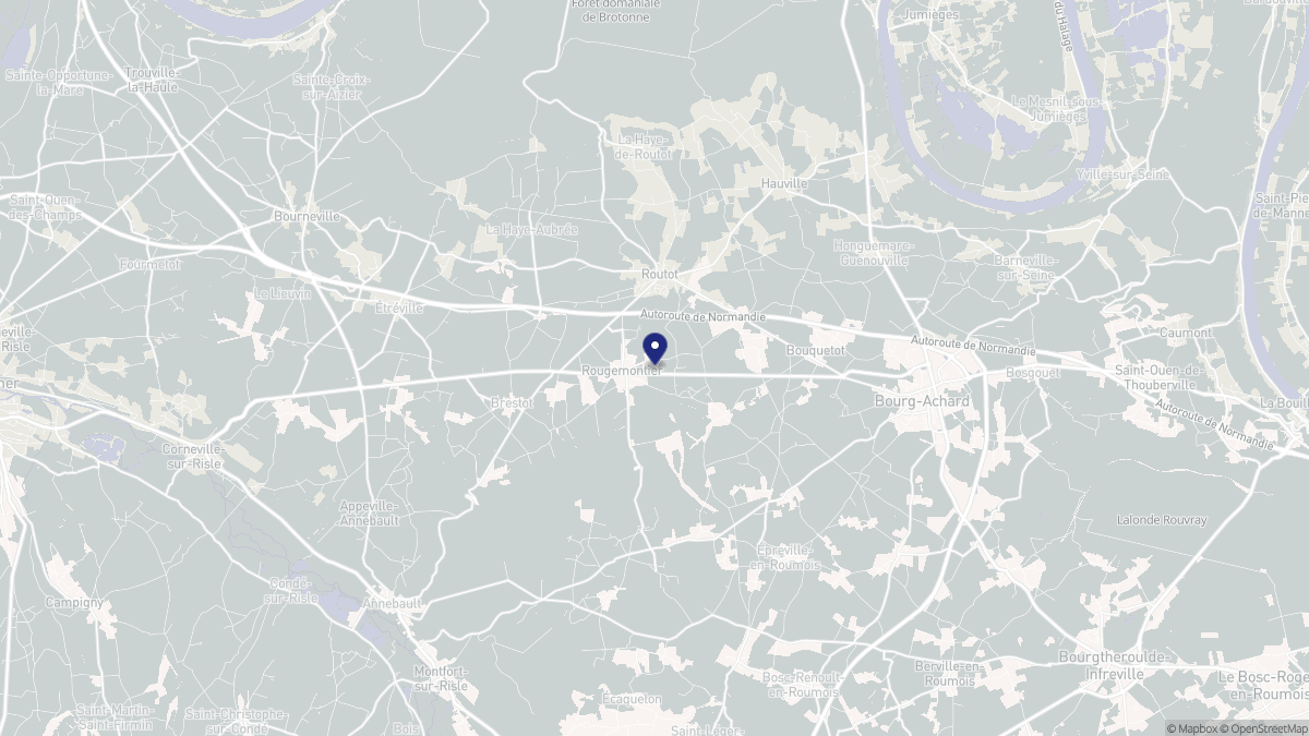 Aperçu cartographique de Rougemontier, centré sur la commune