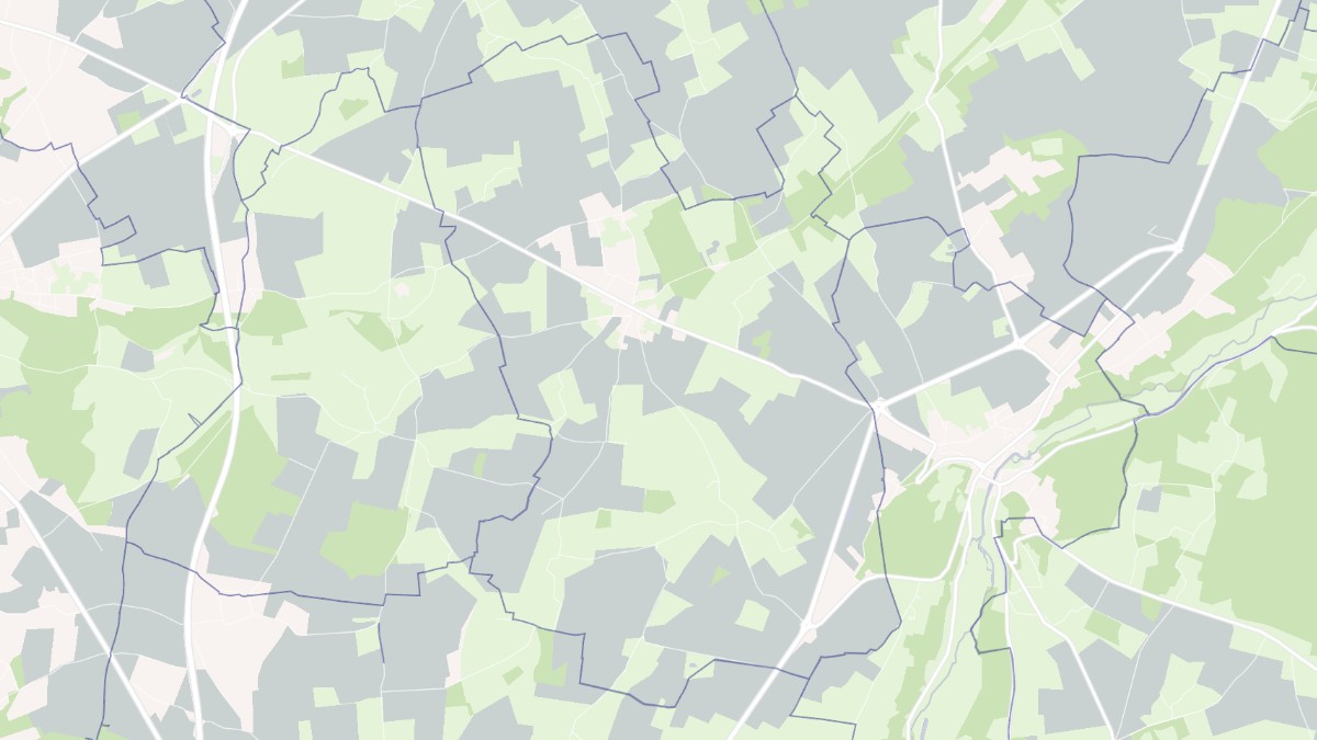 Aperçu cartographique de Saint-Aubin-du-Thenney, centré sur la commune
